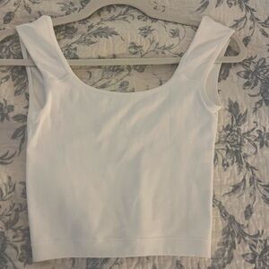 Garage White Sleeveless Low Back Women's Top